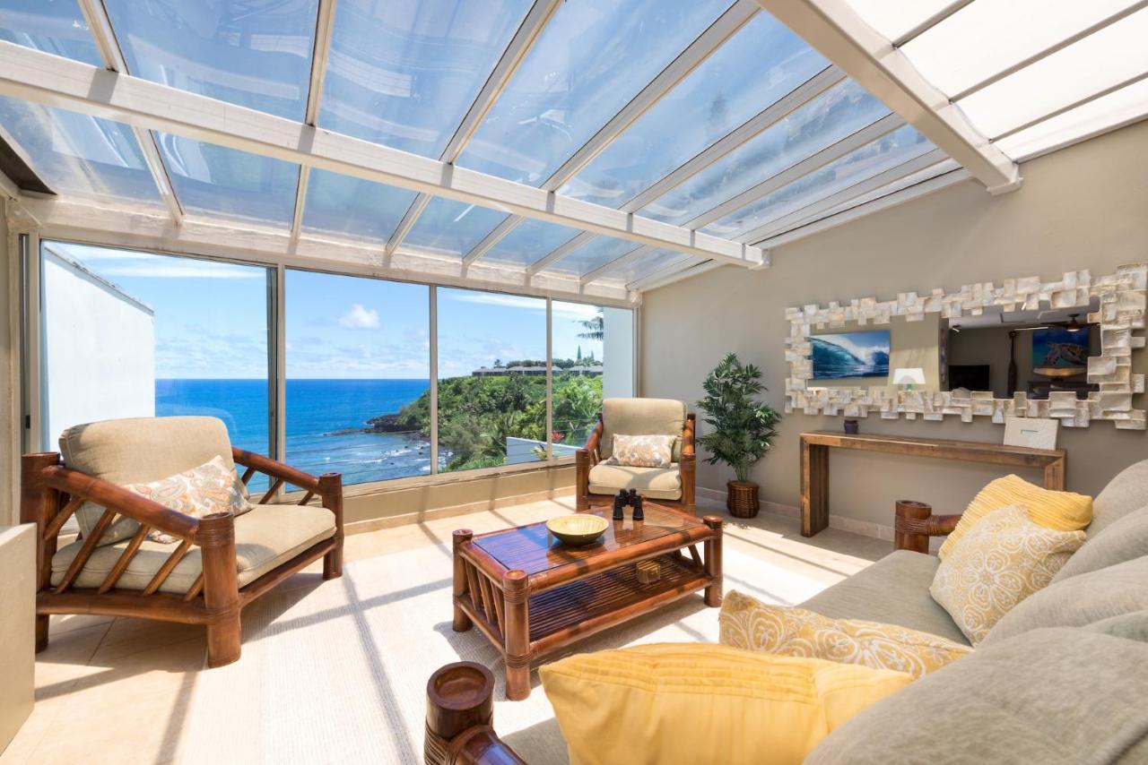 Puu Poa Ocean Bluff Condo, Incredible Views, Walk To Beaches, Pool & Tennis Princeville Exteriör bild