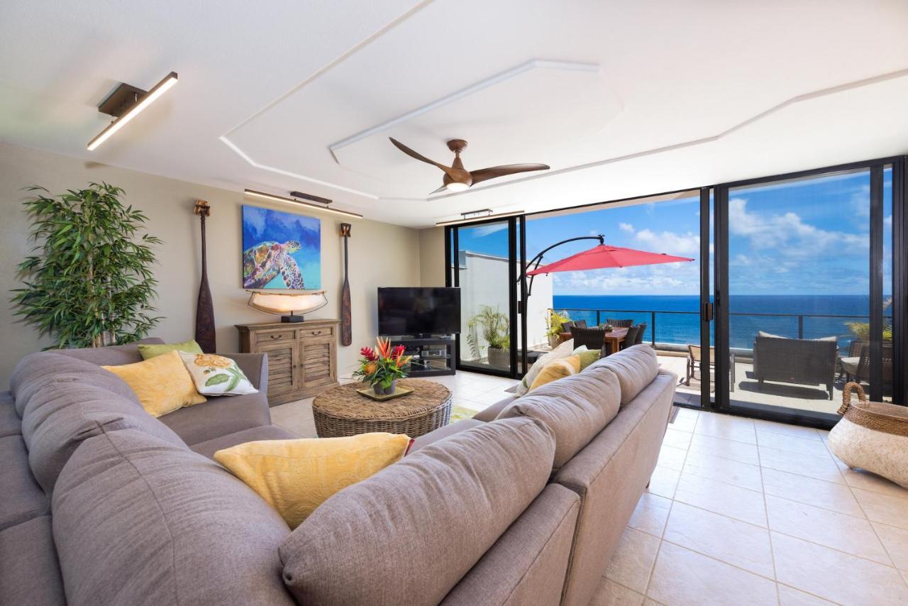 Puu Poa Ocean Bluff Condo, Incredible Views, Walk To Beaches, Pool & Tennis Princeville Exteriör bild