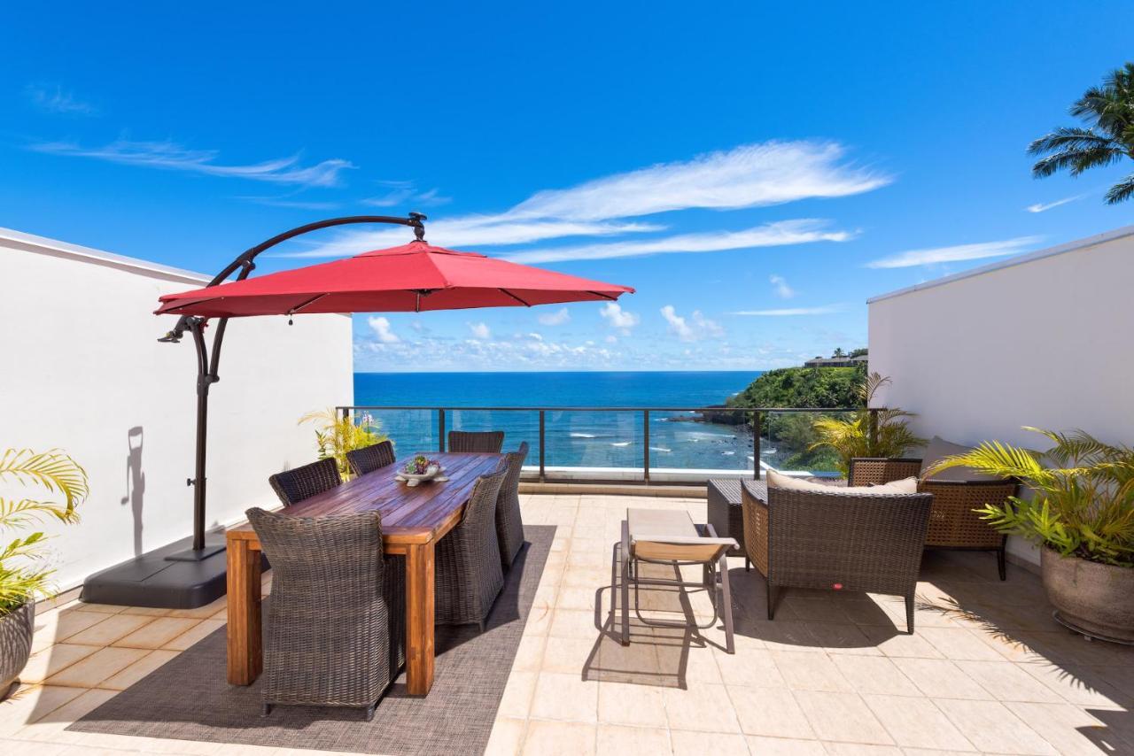 Puu Poa Ocean Bluff Condo, Incredible Views, Walk To Beaches, Pool & Tennis Princeville Exteriör bild